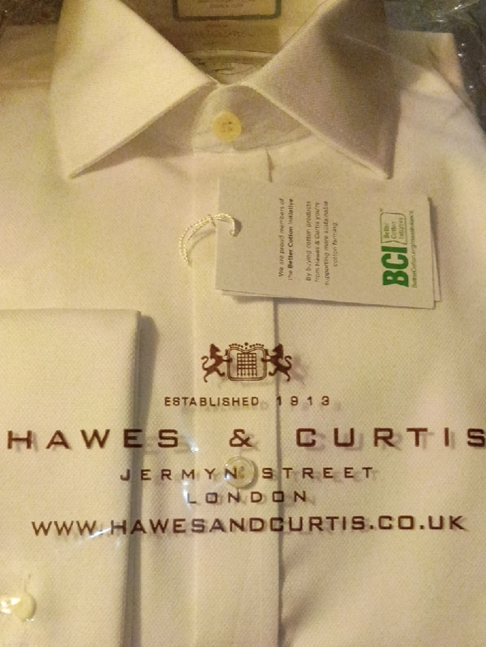 Hawes & Curtis White Men's Dress Shirt - Classic Formal Shirt